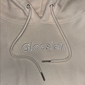 Glossier Beige Pullover with Logo limited edition